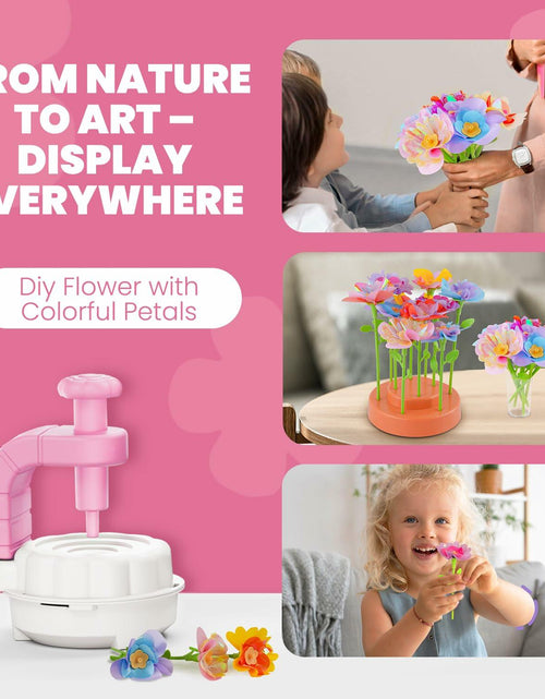 Load image into Gallery viewer, windpaint Arts and Crafts DIY Fabric Flower Bouquet Kit for Kids Pink
