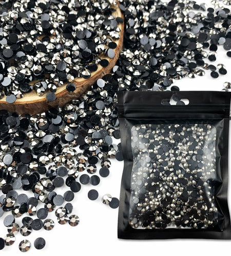CLRDIVA 5mm White Resin Rhinestones Flatback Round Gems for Crafting DIY