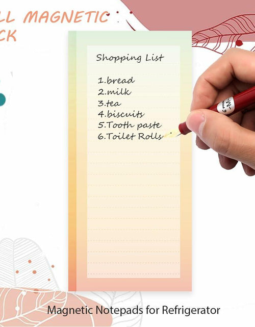Load image into Gallery viewer, Henzavk 4 Pack Magnetic Notepads Refrigerator Full Magnet Back 50 Sheets
