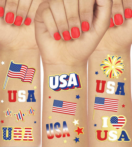 xo, Fetti Fourth of July Tattoos 70 Styles Red White Blue Gold Patriotic