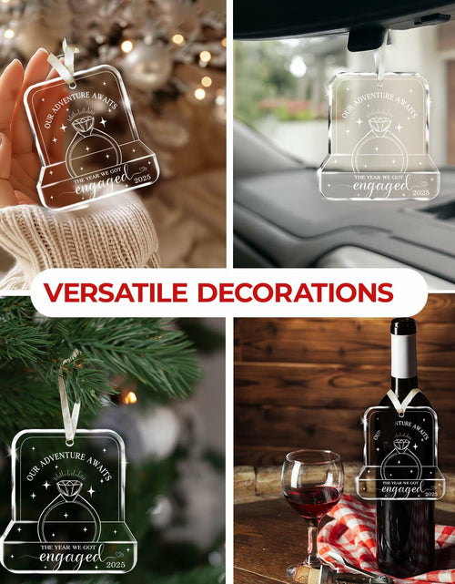 Load image into Gallery viewer, NewEleven Valentines Day Gifts 2025 Glass Ornaments for Couples Engaged 2025
