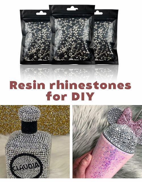 Load image into Gallery viewer, CLRDIVA 5mm White Resin Rhinestones Flatback Round Gems for Crafting DIY

