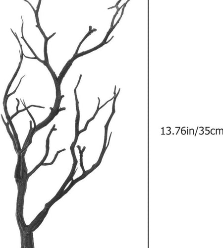 4pcs Artificial Antler Tree Branches Black Decorative Twigs 13in Plastic