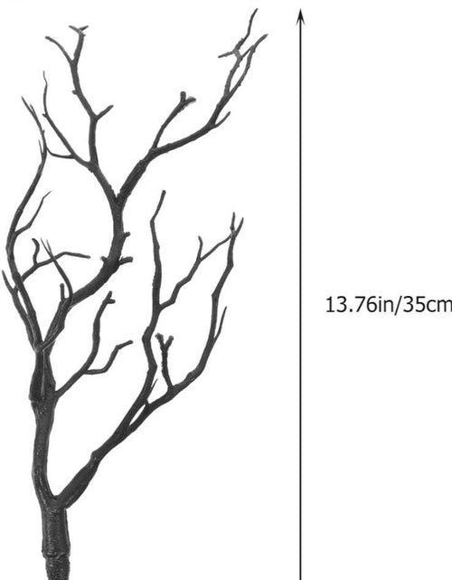 Load image into Gallery viewer, 4pcs Artificial Antler Tree Branches Black Decorative Twigs 13in Plastic
