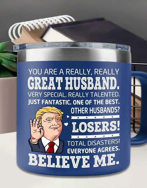 Load image into Gallery viewer, BECHUSKY Christmas Mug for Husband - Stainless Steel 14oz Best Hubby Ever
