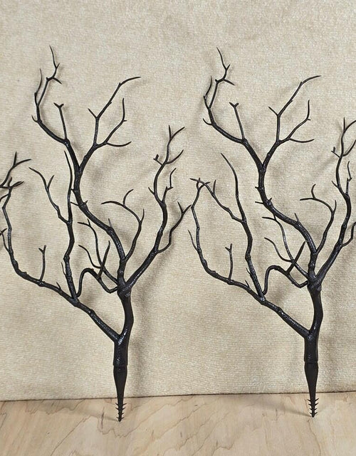 Load image into Gallery viewer, 4pcs Artificial Antler Tree Branches Black Decorative Twigs 13in Plastic

