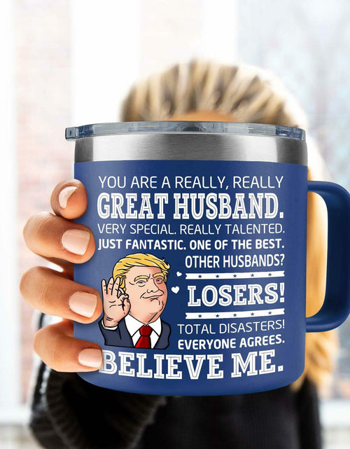 Load image into Gallery viewer, BECHUSKY Christmas Mug for Husband - Stainless Steel 14oz Best Hubby Ever
