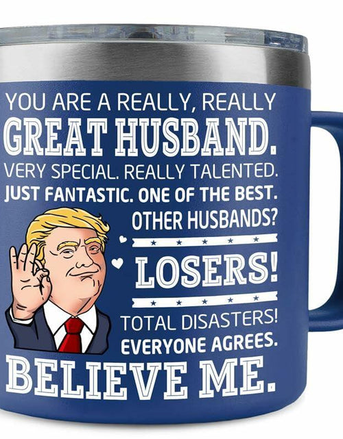 Load image into Gallery viewer, BECHUSKY Christmas Mug for Husband - Stainless Steel 14oz Best Hubby Ever
