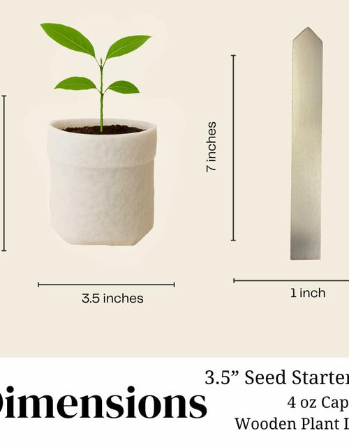 Load image into Gallery viewer, Eden Reclaimed 15-Pack Biodegradable 3.5" Plant Grow Bags with Labels
