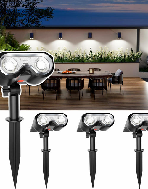 Load image into Gallery viewer, HMDecor Solar Spot Lights Outdoor IP67 Waterproof 4 Pack Cold White 6500K
