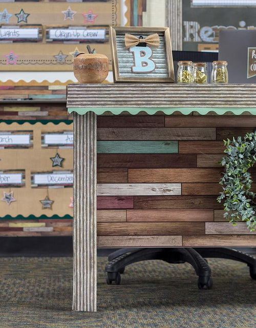 Load image into Gallery viewer, Teacher Created Resources Mint Green Scalloped Rolled Border Trim 50ft
