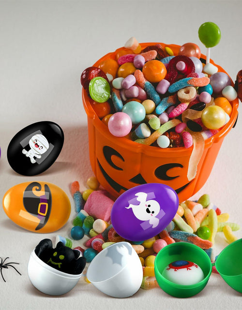 Load image into Gallery viewer, Fulmoon Halloween Plastic Skeleton Eggs Spiders Party Supplies 164 Pcs Orange
