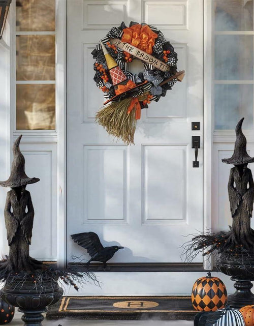 Load image into Gallery viewer, ZENNITHON Witch Statue Resin Black Halloween Collectible Spooky Display
