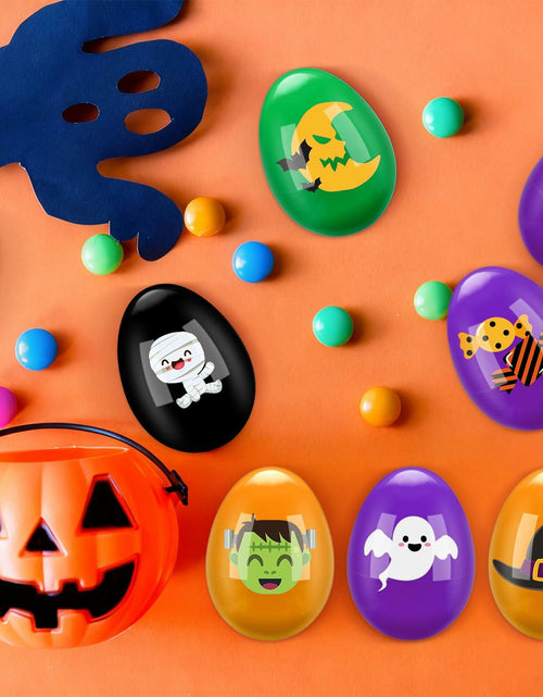 Load image into Gallery viewer, Fulmoon Halloween Plastic Skeleton Eggs Spiders Party Supplies 164 Pcs Orange
