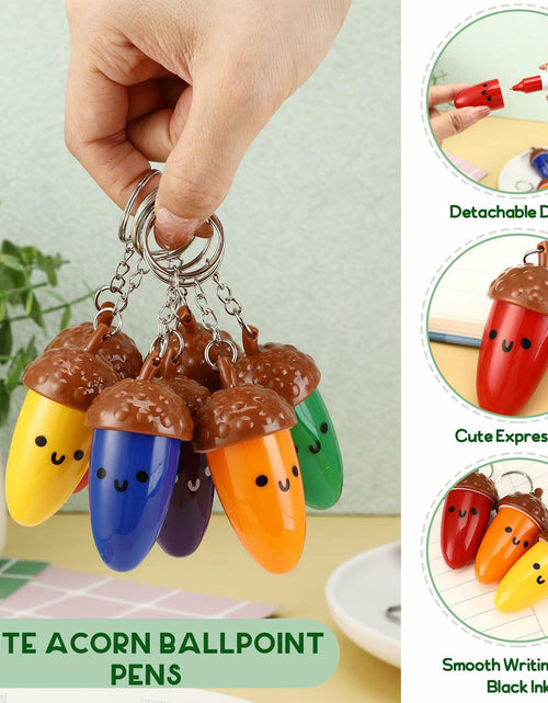 Load image into Gallery viewer, Sayglossy 21 Pcs Mini Acorn Cartoon Retractable Ballpoint Pens Bulk Cute Fall
