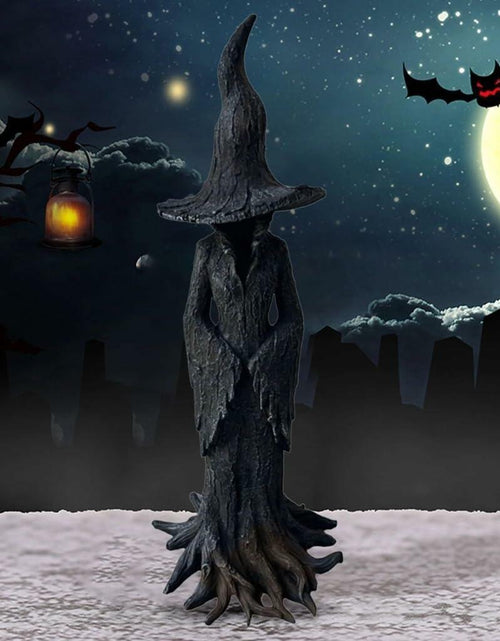 Load image into Gallery viewer, ZENNITHON Witch Statue Resin Black Halloween Collectible Spooky Display
