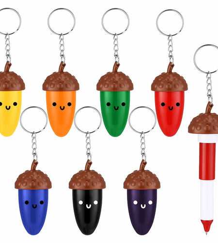 Sayglossy 21 Pcs Mini Acorn Cartoon Retractable Ballpoint Pens Bulk Cute Fall