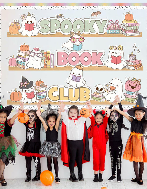 Load image into Gallery viewer, Pasimy Spooky Book Club Bulletin Board Set Ghost Halloween Classroom Decor
