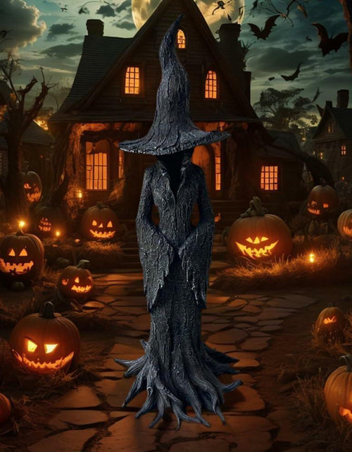 Load image into Gallery viewer, ZENNITHON Witch Statue Resin Black Halloween Collectible Spooky Display
