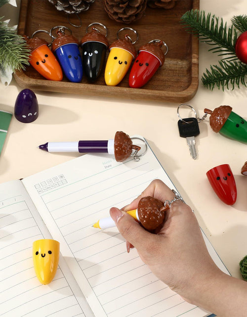 Load image into Gallery viewer, Sayglossy 21 Pcs Mini Acorn Cartoon Retractable Ballpoint Pens Bulk Cute Fall
