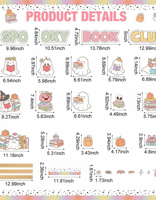 Load image into Gallery viewer, Pasimy Spooky Book Club Bulletin Board Set Ghost Halloween Classroom Decor

