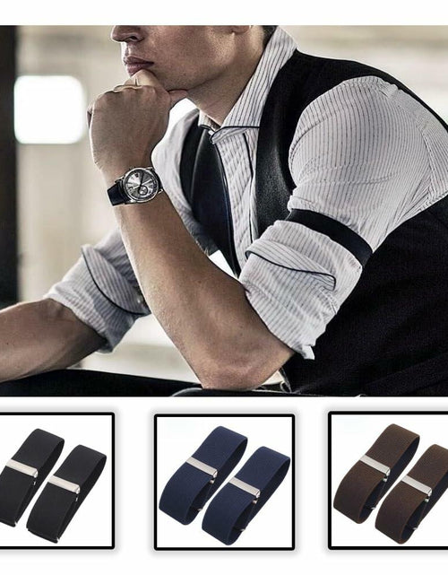 Load image into Gallery viewer, ELEFEA Men's Heavy Duty Suspenders 2" Wide X-Shape Adjustable Navy Blue Size L
