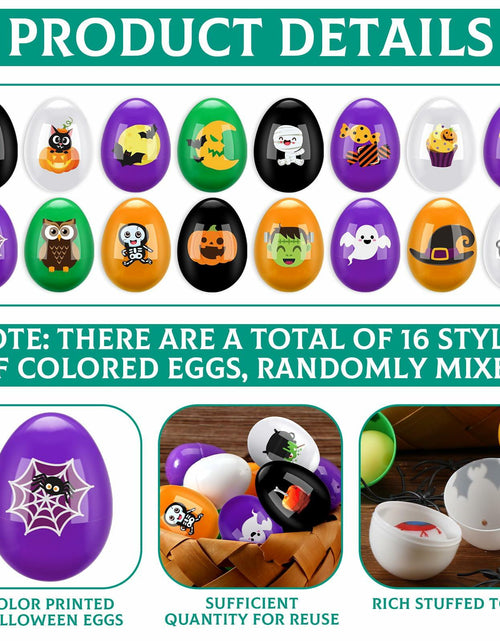 Load image into Gallery viewer, Fulmoon Halloween Plastic Skeleton Eggs Spiders Party Supplies 164 Pcs Orange
