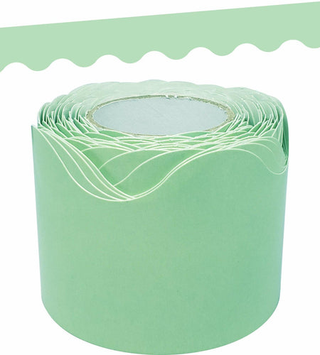 Teacher Created Resources Mint Green Scalloped Rolled Border Trim 50ft