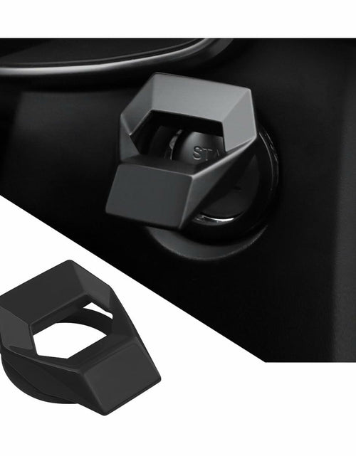 Load image into Gallery viewer, KHGUZ Car Start Stop Button Cover Zinc Alloy Ignition Trim Gun Black
