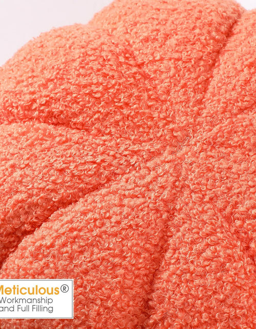 Load image into Gallery viewer, Queekay 2 Pcs Pumpkin Pillow Plush 11x9.5 Inch Orange Fall Decor
