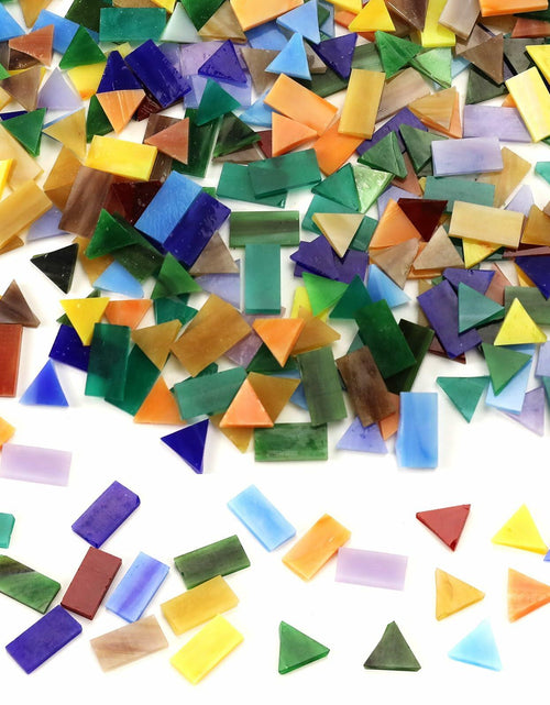 Load image into Gallery viewer, VARIART Mosaic Glass Tiles Large Petal Rainbow 120 Pcs 1.1 lbs
