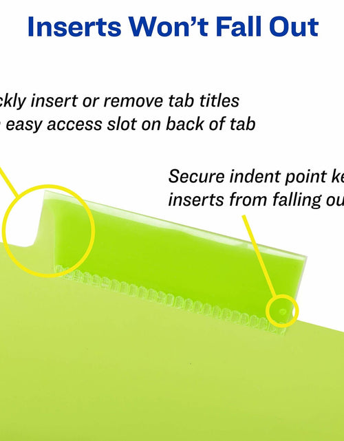 Load image into Gallery viewer, Worksaver Big Tab Dividers Set of 3 Plastic Insertable 5-Tab

