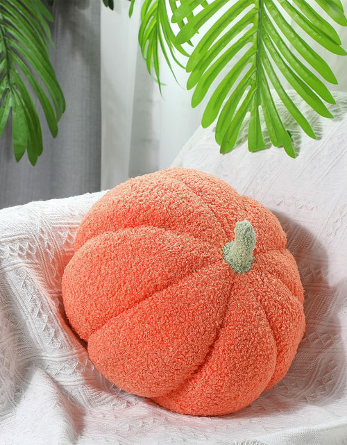 Load image into Gallery viewer, Queekay 2 Pcs Pumpkin Pillow Plush 11x9.5 Inch Orange Fall Decor
