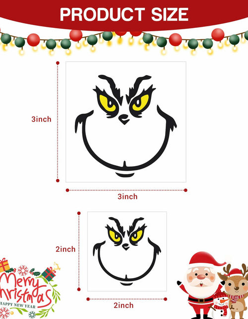Load image into Gallery viewer, TRIZILLA Christmas Transfer Stickers Ornament Face Decals Vinyl 10 Pack
