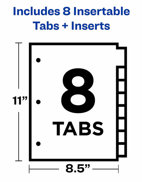Load image into Gallery viewer, Worksaver Big Tab Dividers Set of 3 Plastic Insertable 5-Tab
