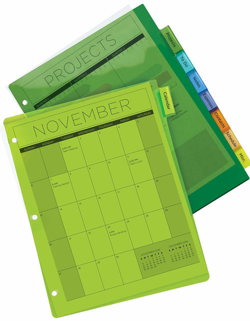 Load image into Gallery viewer, Worksaver Big Tab Dividers Set of 3 Plastic Insertable 5-Tab
