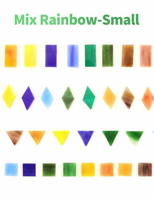 Load image into Gallery viewer, VARIART Mosaic Glass Tiles Large Petal Rainbow 120 Pcs 1.1 lbs
