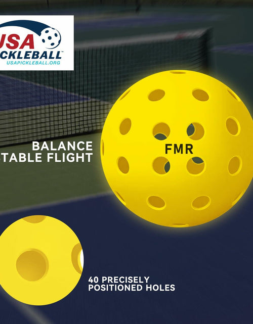 Load image into Gallery viewer, Feel My Rhythm Pickleball Balls 40 Hole Outdoor USAPA Approved 12 Pack
