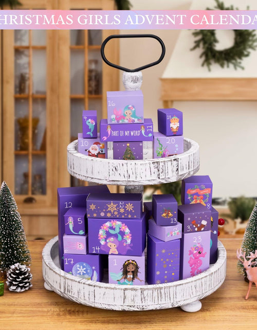 Load image into Gallery viewer, GOGREENWOVEN Advent Calendar 2025 37Pcs Toy Mermaid Purple Xmas Countdown
