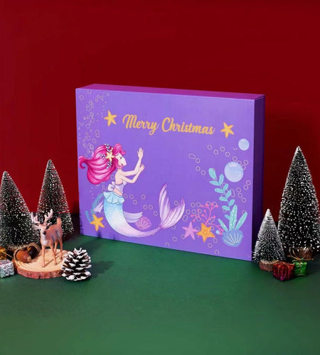 GOGREENWOVEN Advent Calendar 2025 37Pcs Toy Mermaid Purple Xmas Countdown