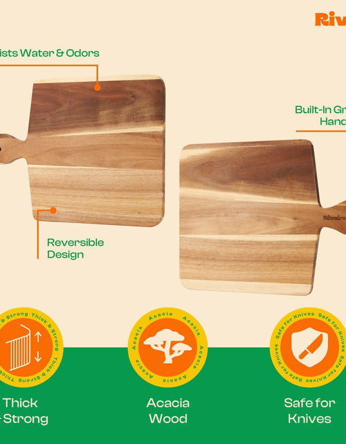 Load image into Gallery viewer, Riveira Maple Wood Cutting Board Natural with Juice Grooves Durable Kitchen
