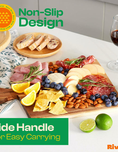 Load image into Gallery viewer, Riveira Maple Wood Cutting Board Natural with Juice Grooves Durable Kitchen
