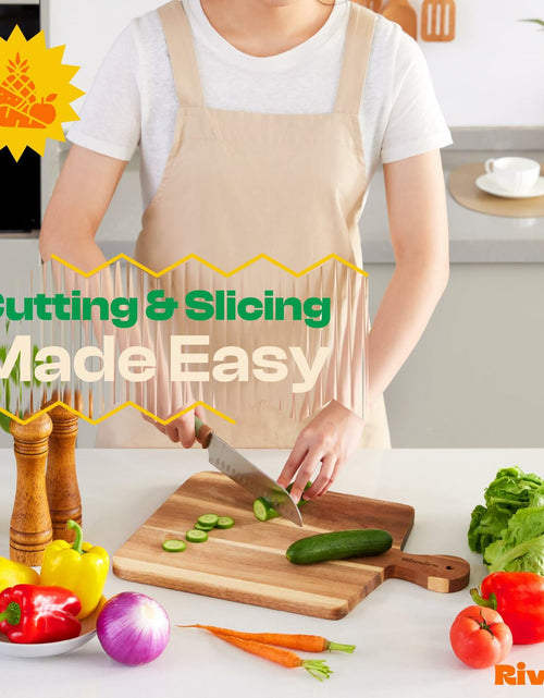 Load image into Gallery viewer, Riveira Maple Wood Cutting Board Natural with Juice Grooves Durable Kitchen
