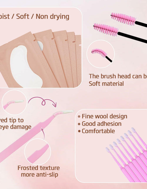 Load image into Gallery viewer, Anforlin Lash Remover Kit 10g Peach Scent with Eye Pads Brushes Tweezers
