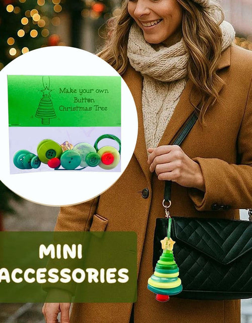 Load image into Gallery viewer, Vrogadso DIY Button Christmas Tree Ornament Kit Multicolor Standard Size
