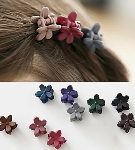 CYHYII 20Pcs Mini Colorful Flower Hair Pins Clips Barrettes Plastic