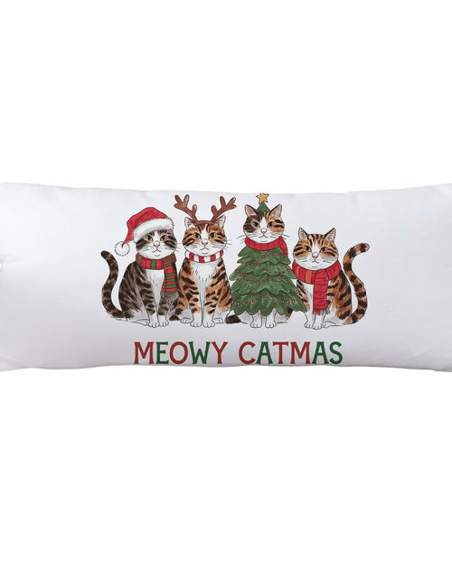 Load image into Gallery viewer, Yhtrg Christmas Cat Body Pillow Cover 20x54 Plush Velvet Holiday Gift
