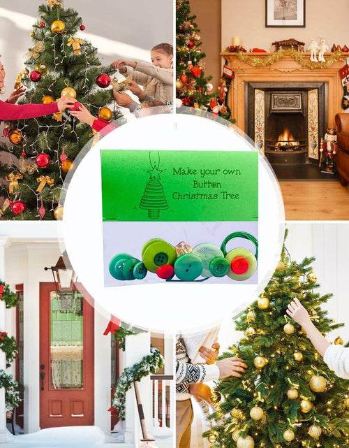 Load image into Gallery viewer, Vrogadso DIY Button Christmas Tree Ornament Kit Multicolor Standard Size
