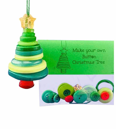 Vrogadso DIY Button Christmas Tree Ornament Kit Multicolor Standard Size