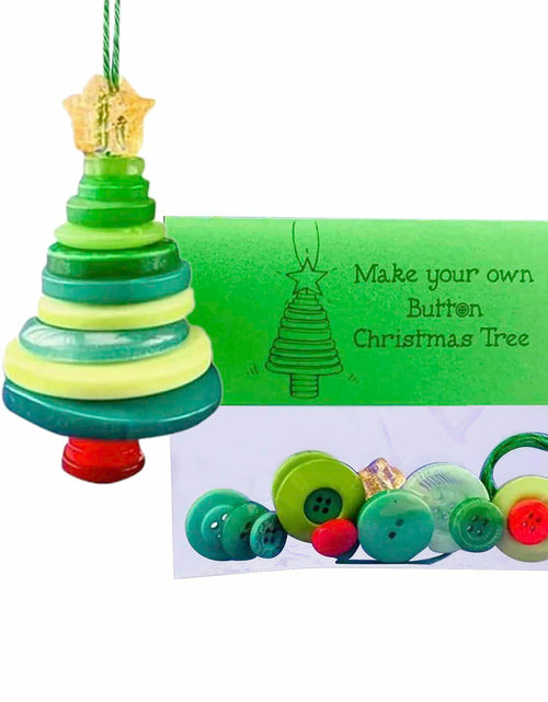 Load image into Gallery viewer, Vrogadso DIY Button Christmas Tree Ornament Kit Multicolor Standard Size
